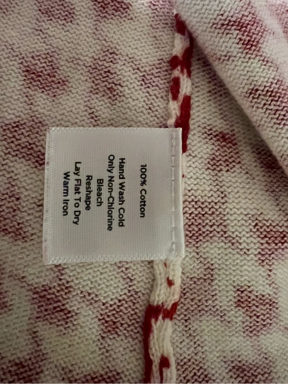 Talbots Woman Houndstooth Cardigan Red White - 100% Cotton - 1X - Picture 4 of 4